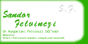 sandor felvinczi business card